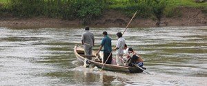 Men in Boat on Lake