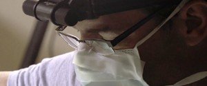 Close Up of Dr. Rose's Face Performing Surgery